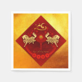Chinesisches FU Lucklantern Horse Year Party PN01 Serviette (Vorderseite)