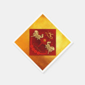 Chinesisches FU Lucklantern Horse Year Party PN01 Serviette (Ecke)