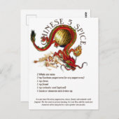 Chinesisches Fünf-Gewürz-Mix-Rezept | Postkarte (Vorne/Hinten)