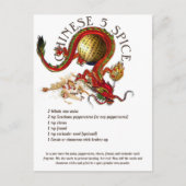 Chinesisches Fünf-Gewürz-Mix-Rezept | Postkarte (Vorderseite)