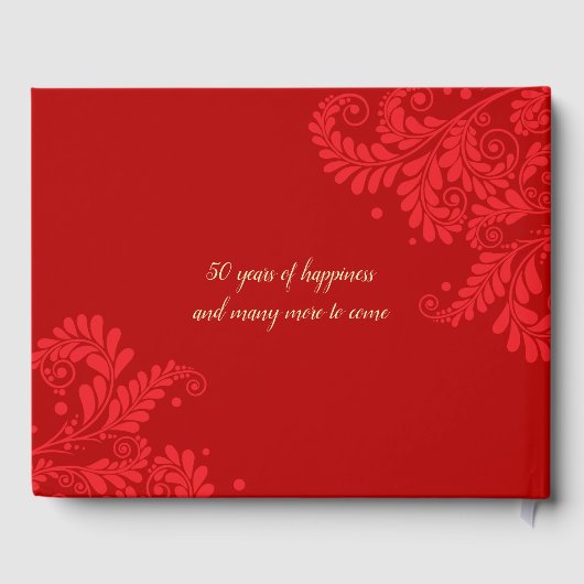 Chinesisches Gästebuch zum Hochzeitstag (RED) (Rückseite)