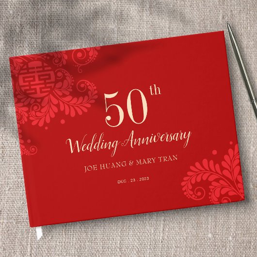 Chinesisches Gästebuch zum Hochzeitstag (RED)