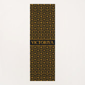 Chinesisches Gelbschwarzes Minimalmuster Yogamatte (Vorderseite)