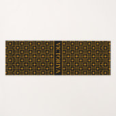 Chinesisches Gelbschwarzes Minimalmuster Yogamatte (Vorderseite (Horizontal))