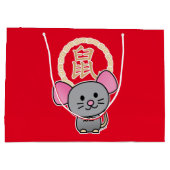 Chinesisches Geldmondrot der Ratte des neuen Große Geschenktüte (Rückseite)
