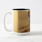 Chinesisches Gemälde Greyhound 1 Hund Jahr Zodiac- Zweifarbige Tasse (Links)