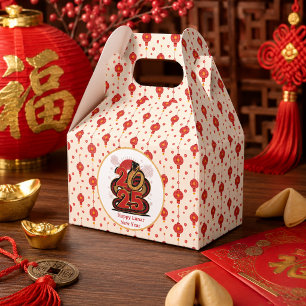 Chinesisches Gold Happy Montag Neujahr der Schlang Geschenkschachtel