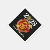 Chinesisches Gold Happy Montag Neujahr der Schlang Serviette (Ecke)