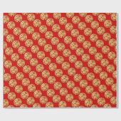 Chinesisches Gold-Papier-Schnitt Tiger Jahr wählen Geschenkpapier (Flach)