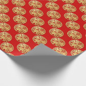 Chinesisches Gold-Papier-Schnitt Tiger Jahr wählen Geschenkpapier (Ecke)