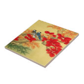 Chinesisches Gold und rotes Blumen Fliese (Seite)