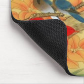 Chinesisches Gold und rotes Blumen Mousepad (Ecke)