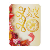 Chinesisches Goldpapier-Schnitt Rat 2020 F Magnet (Vertikal)