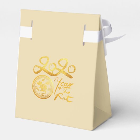 Chinesisches Goldpapier-Schnittholz Rat 2020 TFB Geschenkschachtel (Rückseite)