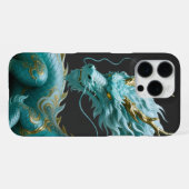 Chinesisches grünes Gold-Drache Kunst Fantasy-Desi iPhone Hülle (Rückseite (Horizontal))