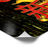 Chinesisches grünes Gold-Neujahr des Drachen 2024 Poster (Ecke)