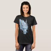 Chinesisches Hellblau-Drache-Kunst-Fantasy-Design T-Shirt (Vorne ganz)