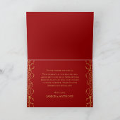 Chinesisches Hochzeitsalbum in Rot-Gold, Doppel-Fo Dankeskarte (Innenseite)