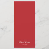 Chinesisches Hochzeitsbankett mit Rotem Wasser Menükarte (Rückseite)