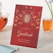 Chinesisches Hochzeitsbuch Cherry Blossom Sockelschild (In Situ)