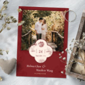 Chinesisches Hochzeitsfest-Foto der Roten Flora Sa Save The Date