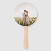 Chinesisches Hochzeitslogo für ein Paar Foto Fächer (Vorderseite)