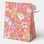 Chinesisches Hochzeitsmuster in roter Pastel-Blume Geschenkschachtel (Rückseite)