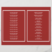 Chinesisches Hochzeitsprogramm für doppeltes Glück (Rückseite)