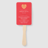 Chinesisches Hochzeitsprogramm für doppeltes Glück Fächer (Vorderseite)