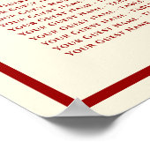 Chinesisches Hochzeitsstift für Red Double Happy Poster (Ecke)