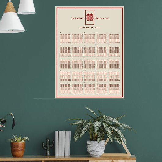 Chinesisches Hochzeitsstift für Red Double Happy Poster (Wohnzimmer 1)