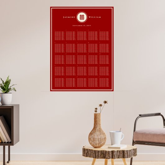 Chinesisches Hochzeitsstift für Red Double Happy Poster (Wohnzimmer 3)