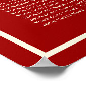 Chinesisches Hochzeitsstift für Red Double Happy Poster (Ecke)