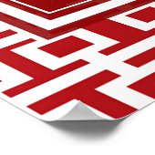 Chinesisches Hochzeitsstift für Red Double Happy Poster (Ecke)