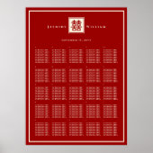 Chinesisches Hochzeitsstift für Red Double Happy Poster (Vorne)