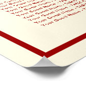 Chinesisches Hochzeitsstift für Red Double Happy Poster (Ecke)