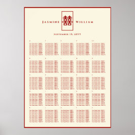 Chinesisches Hochzeitsstift für Red Double Happy Poster