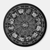 Chinesisches Horoskop Zodiac Wheel Magnet (Vorne)