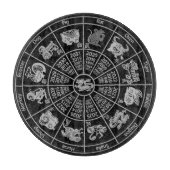 Chinesisches Horoskop Zodiac Wheel Schneidebrett (Vorderseite)