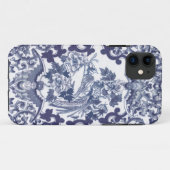 Chinesisches inspiriertes blaues Muster mit den Case-Mate iPhone Hülle (Rückseite (Horizontal))