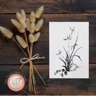 Chinesisches Iris - bw. Foto Postkarte