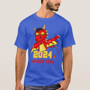 Chinesisches Jahr 2024 Dabbing-Drache T-Shirt