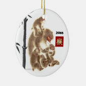Chinesisches Jahr der Affe-Geschenk-Verzierungen Keramik Ornament (Rechts)