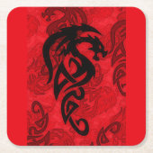 Chinesisches Jahr der Drachenkunst Rechteckiger Pappuntersetzer (Vorderseite)