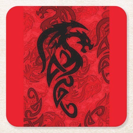 Chinesisches Jahr der Drachenkunst Rechteckiger Pappuntersetzer (Vorderseite)
