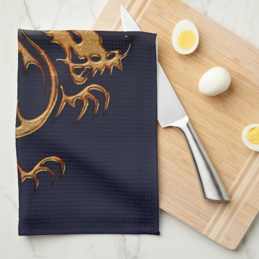 Chinesisches Jahr der Dragon & Moon asiatische Han Handtuch (Viertel Falte)