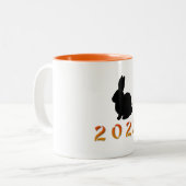 Chinesisches Jahr der Hase 2023 Zweifarbige Tasse (Vorderseite Links)