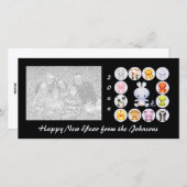 Chinesisches Jahr der Kaninchen-Fotokarte Feiertagskarte (Vorne/Hinten)