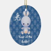 Chinesisches Jahr der Kaninchen Keramik Ornament (Rechts)