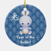 Chinesisches Jahr der Kaninchen Keramik Ornament (Hinten)
